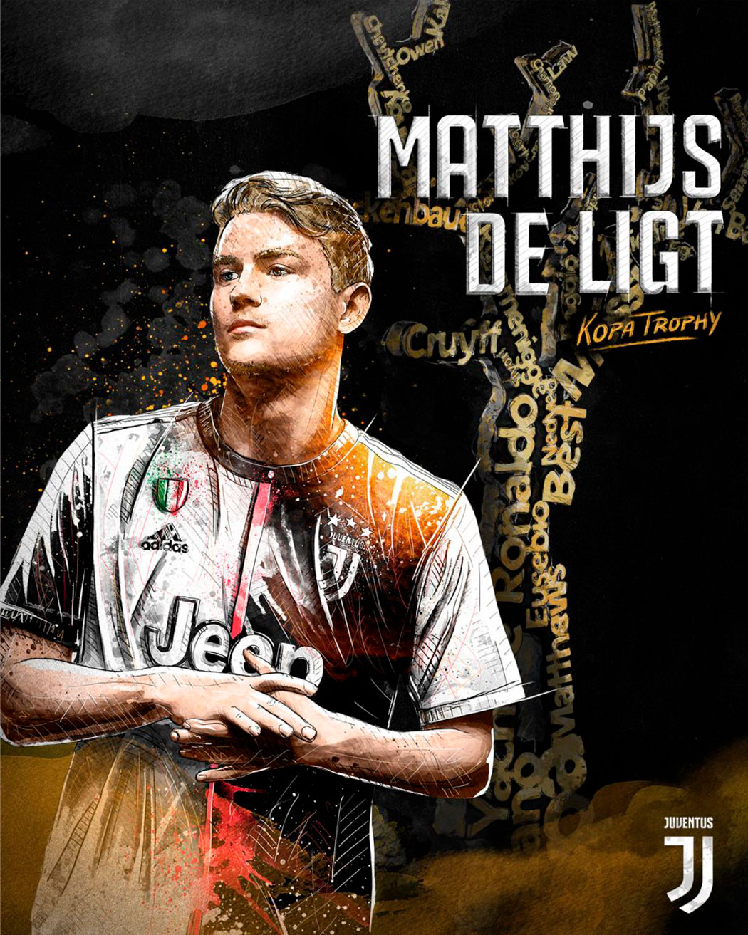 Kopa Trophy for Matthijs de Ligt by Sergio Ingravalle.