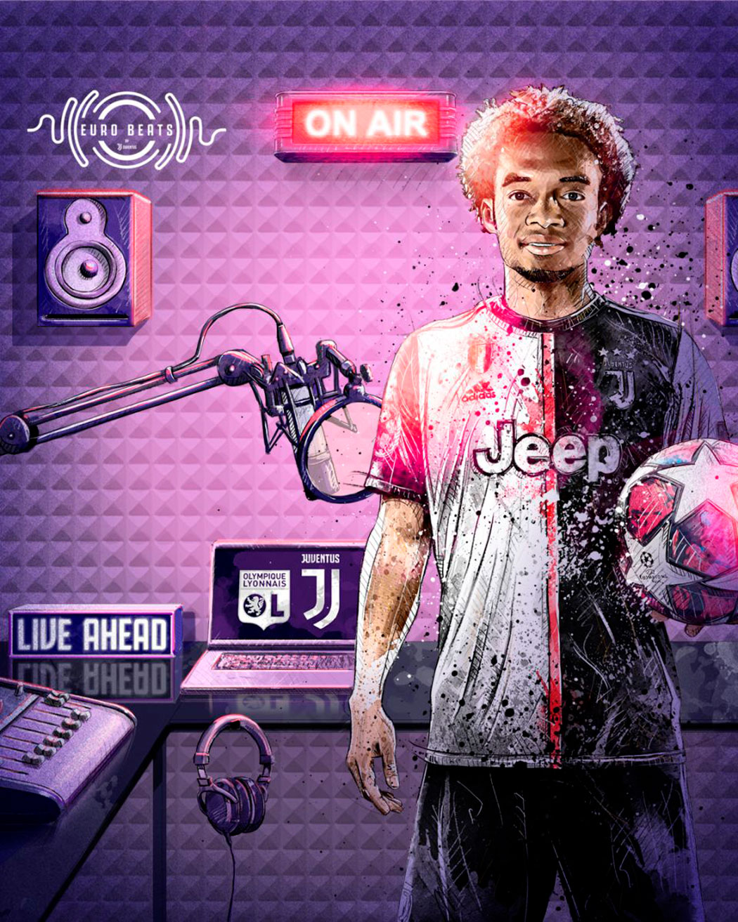Cuadrado in EuroBeats for Juventus by Sergio Ingravalle.